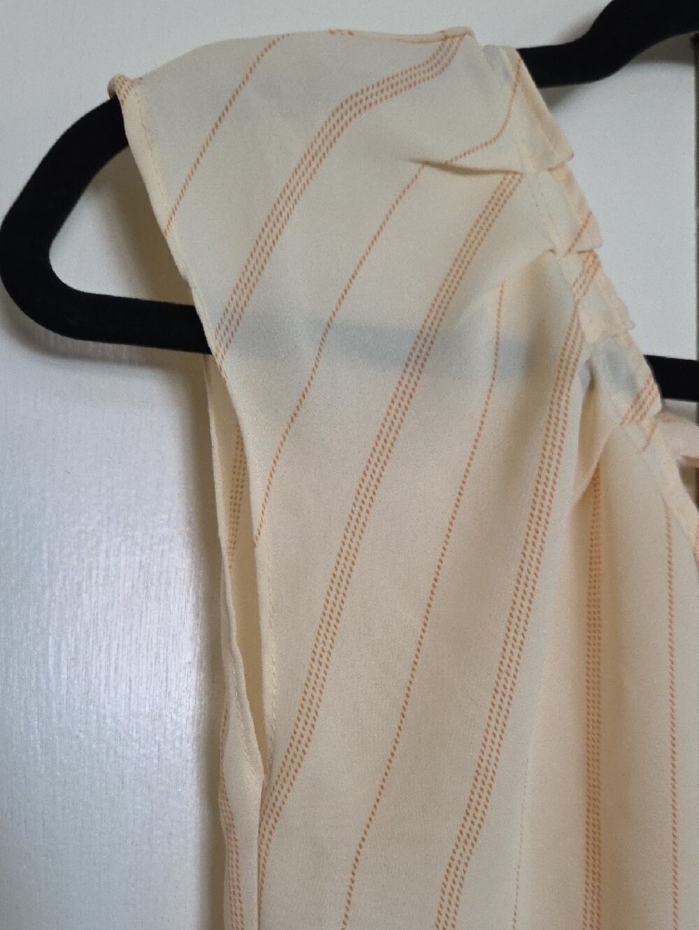 LC Lauren Conrad Light Yellow Blouse with Peach Pinstripes - Picture 5 of 10